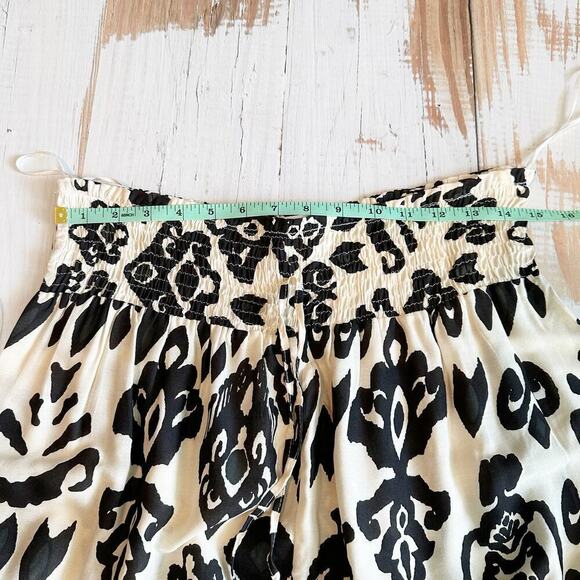 Boho Me Elastic Waist Wide Leg Casual Pants Ikat Print Size Medium - Picture 6 of 6